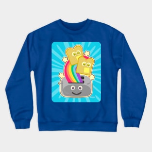 Cute Neon Rainbow Toast Crewneck Sweatshirt